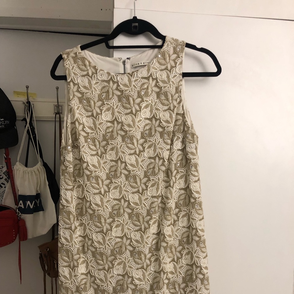 Alice & Olivia beaded shift dress